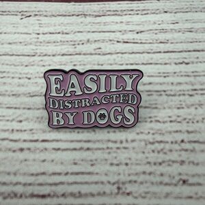 Pink Dog Lover Enamel Pin